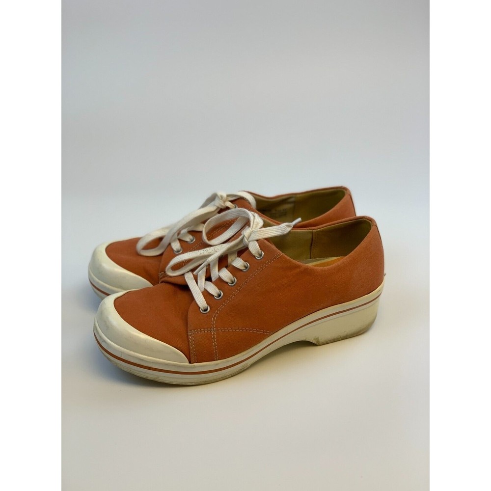 Dansko Orange Canvas Low-Top Sneakers with White Trim - Picture 2 of 13